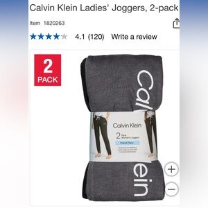 Calvin Klein Ladies' Joggers, 2-pack/ Blue and Gray